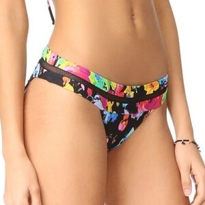 NWT PILYQ Samba Floral Banded Mesh Teeny Bikini Bottom